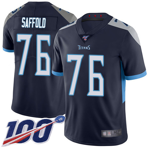 Tennessee Titans Limited Navy Blue Men Rodger Saffold Home Jersey NFL Football #76 100th Season Vapor Untouchable